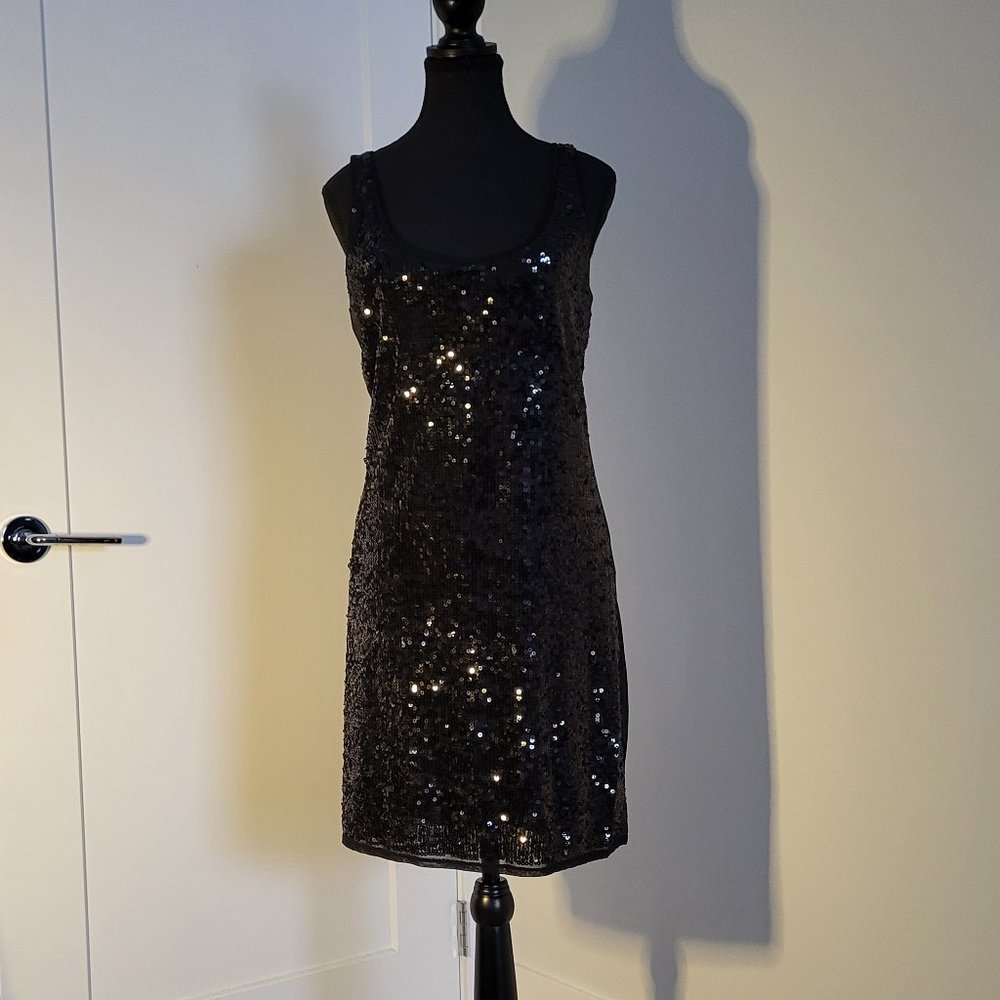 Black sequin minidress